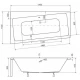 Акриловая ванна 170x110 см L Besco Infinity WAI-170-NL