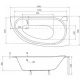Акриловая ванна 150x70 см R Besco Mini WAM-150-MNP