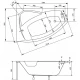 Акриловая ванна 139,5x90 см L Besco Rima WAR-140-NL