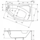 Акриловая ванна 160x100 см R Besco Rima WAR-160-NP