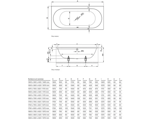 Стальная ванна 170x75 см Bette Starlet 1380-000