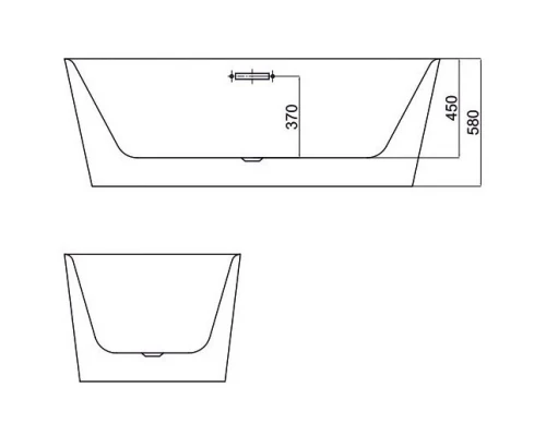 Акриловая ванна 170x80 см Black & White Swan 103SB00
