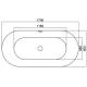 Акриловая ванна 170x80 см Black & White Swan 103SB00