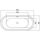 Акриловая ванна 180x80 см Black & White Swan 104SB00