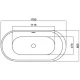 Акриловая ванна 170x80 см Black & White Swan 105SB00