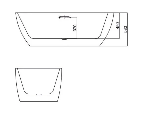 Акриловая ванна 170x80 см Black & White Swan 105SB00