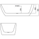 Акриловая ванна 170x80 см Black & White Swan 105SB00