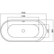 Акриловая ванна 170x80 см Black & White Swan 109SB00