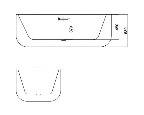 Акриловая ванна 170x80 см Black & White Swan 109SB00