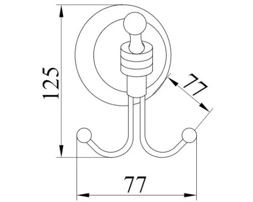 Крючок двойной Boheme Hermitage 10385