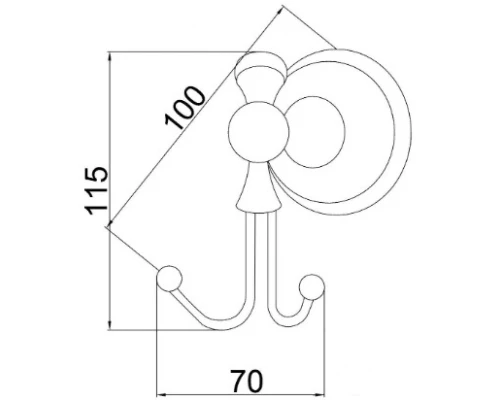 Крючок двойной Boheme Provanse 10806