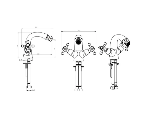 Смеситель для биде Boheme Crystal 276-CRST