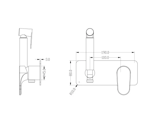 Гигиенический комплект Boheme Spectre 457-GM