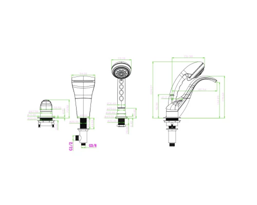 Смеситель на борт ванны Boheme Cobra 399