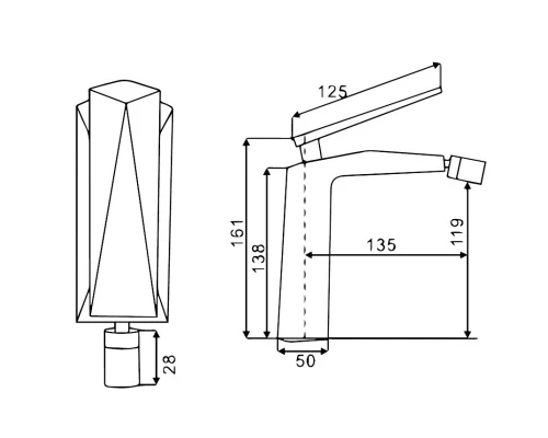 Смеситель для биде Boheme Venturo 376-B
