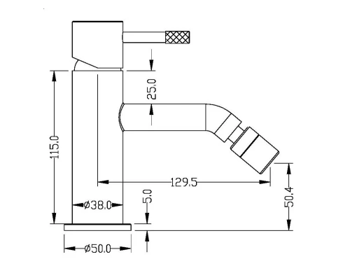 Смеситель для биде Boheme Uno 466-MG