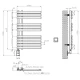 Полотенцесушитель электрический 938x500 Boheme Venturo 721-B