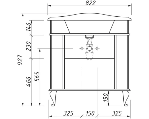 Тумба белый матовый 80 см Caprigo Fresco 10612G-B016