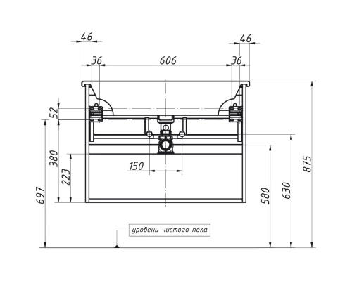 Тумба белый матовый 75 см Caprigo Novara 35916-TP811