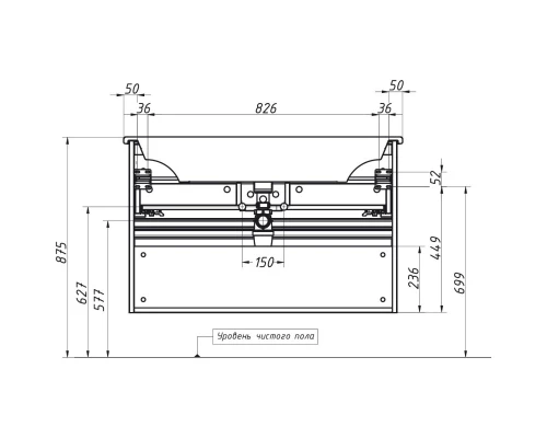 Тумба дуб сомеро 97 см Caprigo Seattle 34717-Дуб Сомеро
