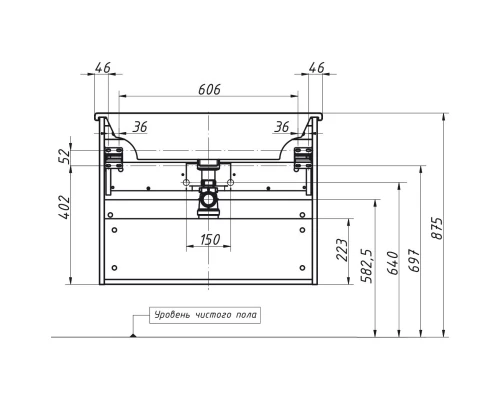 Тумба белый матовый 77 см Caprigo Sydney 34816-B231
