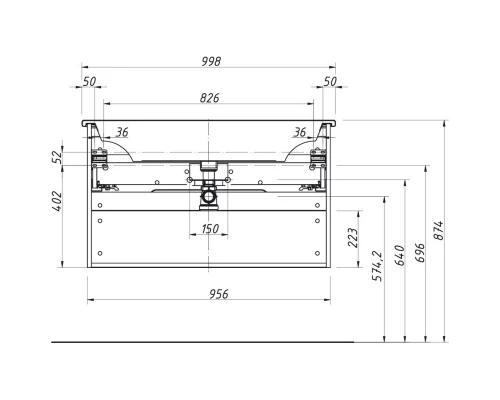 Тумба белый матовый 95,6 см Caprigo Sydney 34817-B231