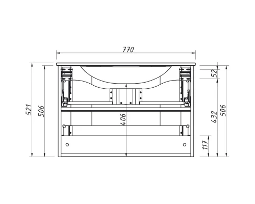 Тумба белый матовый 75 см Caprigo Nokturn 1318-TP811
