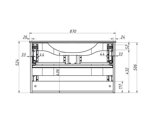 Тумба магнолия 85 см Caprigo Nokturn 1319-TP800