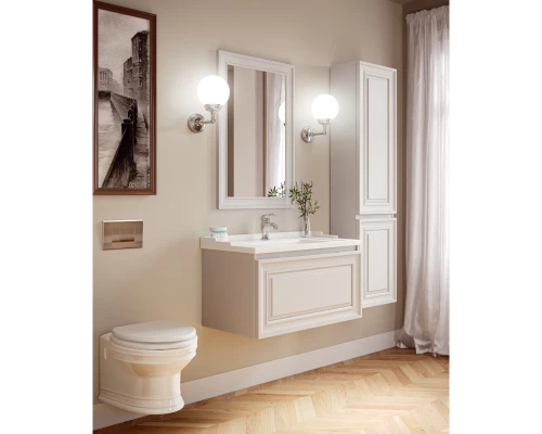 Зеркало 60x90 см белый матовый Caprigo Ponza-A 13530-B231