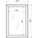 Зеркало 60x90 см белый матовый Caprigo Ponza-A 13530-B231