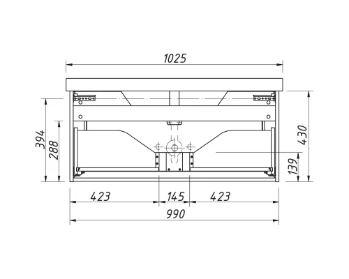 Тумба белый матовый 99 см Caprigo Ponza-A 13514-B231