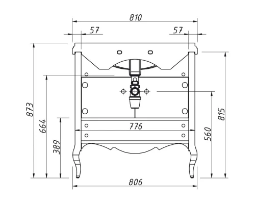 Тумба графит матовый 80,8 см Caprigo Verona 33523-TP810