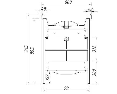 Тумба магнолия 61,4 см Caprigo Genova 34410-TP800