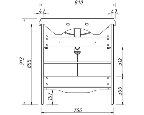 Тумба графит матовый 76,6 см Caprigo Genova 34411-TP810
