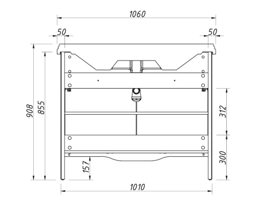 Тумба белый матовый 101 см Caprigo Genova 34414-TP811