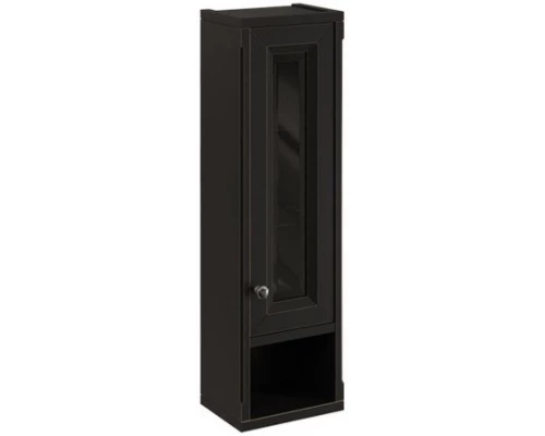 Шкаф одностворчатый черный матовый R Caprigo Jardin 10490R-B032
