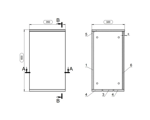 Тумба на колесах белый/ясень Cersanit Smart KD-SMA/Wh