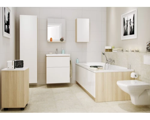 Пенал напольный/подвесной белый/ясень Cersanit Smart SL-SMA/Wh