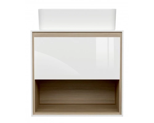 Тумба белый глянец/дуб 60 см Cersanit Louna SZ-LOU60-BL/Wh