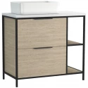 Тумба дуб/черный 80,4 см Cersanit Bosquet A63012