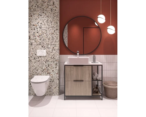 Тумба дуб/черный 80,4 см Cersanit Bosquet A63012