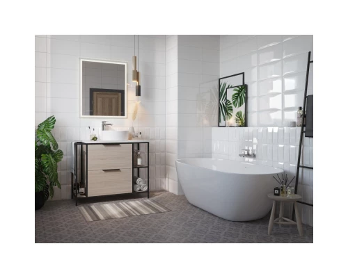 Тумба дуб/черный 100,2 см Cersanit Bosquet A63013