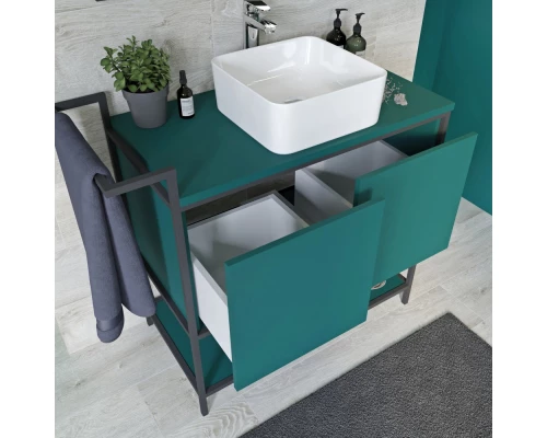 Тумба зеленый/черный 80 см Cersanit Botanique A63014