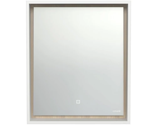 Зеркало 60x70 см белый глянец/дуб Cersanit Louna LU-LOU60-Os