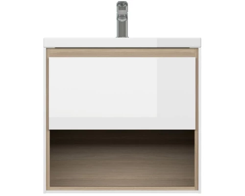 Тумба белый глянец/дуб 58,2 см Cersanit Louna SZ-LOU-CO60/Wh