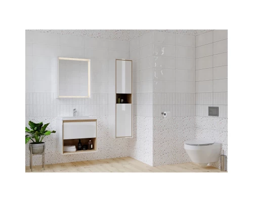 Тумба белый глянец/дуб 58,2 см Cersanit Louna SZ-LOU-CO60/Wh