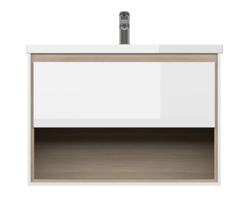 Тумба белый глянец/дуб 76,2 см Cersanit Louna SZ-LOU-CO80/Wh