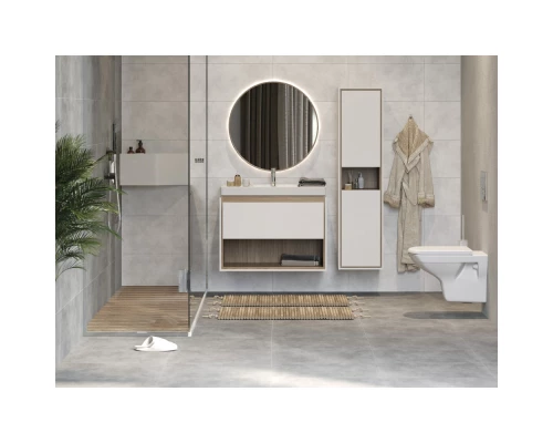 Тумба белый глянец/дуб 76,2 см Cersanit Louna SZ-LOU-CO80/Wh