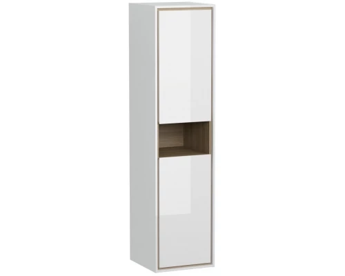 Пенал подвесной белый глянец/дуб L/R Cersanit Louna SL-LOU/Wh