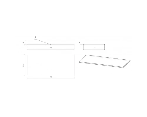 Столешница 99,8 см дуб Cersanit Moduo BL-MOD100